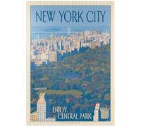 MyPuzzle New York City: Enjoy Central Park, Vintage Poster - Premium 1000 Piezas Puzzles - Colección Especial MyPuzzle de Anderson Design Group