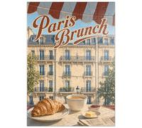 MyPuzzle París, Café, Brunch, Croissant, Café - Premium 100 Piezas Puzzles - Colección Especial MyPuzzle de Havana Puzzle Company