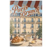 MyPuzzle París, Café, Brunch, Croissant, Café - Premium 200 Piezas Puzzles - Colección Especial MyPuzzle de Havana Puzzle Company