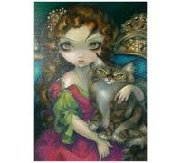 MyPuzzle Princesa con Un Gato Maine Coon - Jasmine Becket-Griffith - Premium 1000 Piezas Puzzles - Colección Especial MyPuzzle de Tate & Co Puzzles
