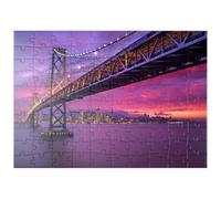 MyPuzzle Puente De La Bahía De San Francisco Al Atardecer - Vista De Las Luces De La Ciudad - Premium 100 Piezas Puzzles - Colección Especial MyPuzzle de Puzzle Galaxy