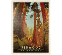 MyPuzzle Redwood National Park: Whispering Wind, Póster Vintage - Premium 1000 Piezas Puzzles - Colección Especial MyPuzzle de Anderson Design Group