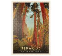 MyPuzzle Redwood National Park: Whispering Wind, Póster Vintage - Premium 500 Piezas Puzzles - Colección Especial MyPuzzle de Anderson Design Group