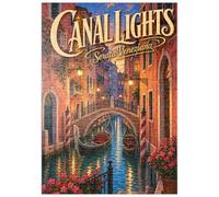 MyPuzzle Romanticismo Al Atardecer En Los Canales De Venecia - Premium 200 Piezas Puzzles - Colección Especial MyPuzzle de Havana Puzzle Company