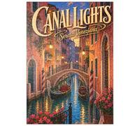 MyPuzzle Romanticismo Al Atardecer En Los Canales De Venecia - Premium 500 Piezas Puzzles - Colección Especial MyPuzzle de Havana Puzzle Company