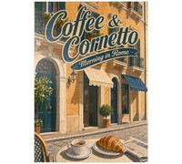 MyPuzzle Rome Coffee Y Cornetto - Desayuno - Premium 1000 Piezas Puzzles - Colección Especial MyPuzzle de Havana Puzzle Company