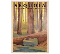 MyPuzzle Sequoia National Park - Tunnel Log, Vintage Travel Poster - Premium 100 Piezas Puzzles - Colección Especial MyPuzzle de Havana Puzzle Company