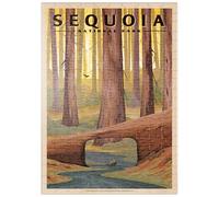 MyPuzzle Sequoia National Park - Tunnel Log, Vintage Travel Poster - Premium 200 Piezas Puzzles - Colección Especial MyPuzzle de Havana Puzzle Company