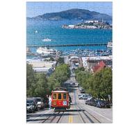 MyPuzzle Teleférico con Fisherman's Wharf Y La Isla De Alcatraz, San Francisco, California, EE.UU. - Premium 200 Piezas Puzzles - Colección Especial MyPuzzle de Puzzle Galaxy