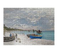 MyPuzzle The Beach At Sainte-Adresse 1867 por Claude Monet - Rompecabezas prémium de 500 piezas para adultos