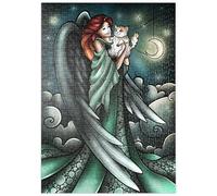 MyPuzzle Todos Los Gatos Van Al Cielo - Vidriera - Mandie Manzano - Premium 500 Piezas Puzzles - Colección Especial MyPuzzle de Tate & Co Puzzles