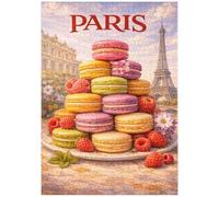 MyPuzzle Torre De Macarons De París - Elegancia Pastelera Francesa - Premium 1000 Piezas Puzzles - Colección Especial MyPuzzle de Havana Puzzle Company