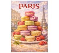 MyPuzzle Torre De Macarons De París - Elegancia Pastelera Francesa - Premium 500 Piezas Puzzles - Colección Especial MyPuzzle de Havana Puzzle Company