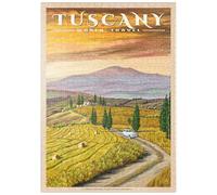 MyPuzzle Toscana - Val D'Orcia, Cartel De Viaje De Época - Premium 500 Piezas Puzzles - Colección Especial MyPuzzle de Havana Puzzle Company