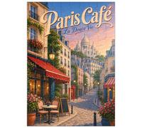 MyPuzzle Una Velada Romántica En Un Café Parisino - Premium 100 Piezas Puzzles - Colección Especial MyPuzzle de Havana Puzzle Company