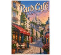 MyPuzzle Una Velada Romántica En Un Café Parisino - Premium 1000 Piezas Puzzles - Colección Especial MyPuzzle de Havana Puzzle Company