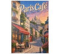 MyPuzzle Una Velada Romántica En Un Café Parisino - Premium 200 Piezas Puzzles - Colección Especial MyPuzzle de Havana Puzzle Company