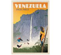 MyPuzzle Venezuela: Salto Ángel, Cartel Vintage - Premium 1000 Piezas Puzzles - Colección Especial MyPuzzle de Anderson Design Group