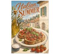 MyPuzzle Verano Italiano - Toscana, Italia: Bruschetta En Un Pueblo Bañado por El Sol - Premium 100 Piezas Puzzles - Colección Especial MyPuzzle de Havana Puzzle Company
