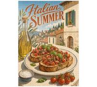 MyPuzzle Verano Italiano - Toscana, Italia: Bruschetta En Un Pueblo Bañado por El Sol - Premium 1000 Piezas Puzzles - Colección Especial MyPuzzle de Havana Puzzle Company
