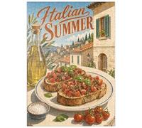 MyPuzzle Verano Italiano - Toscana, Italia: Bruschetta En Un Pueblo Bañado por El Sol - Premium 500 Piezas Puzzles - Colección Especial MyPuzzle de Havana Puzzle Company