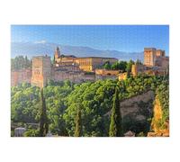 MyPuzzle Vista De La Alhambra contra Sierra Nevada, Granada, Andalucía, España - Premium 1000 Piezas Puzzles - Colección Especial MyPuzzle de Puzzle Galaxy