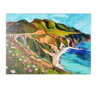 MyPuzzle Vista De La Costa De Big Sur con Puente - Premium 200 Piezas Puzzles - Colección Especial MyPuzzle de Puzzle Galaxy