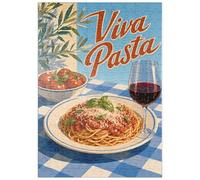 MyPuzzle Viva Pasta - Firma con Espaguetis Italianos Y Vino - Premium 200 Piezas Puzzles - Colección Especial MyPuzzle de Havana Puzzle Company