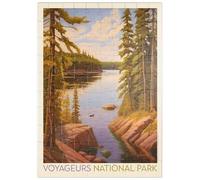 MyPuzzle Voyageurs National Park: Quiet Bay, Cartel De Época - Premium 100 Piezas Puzzles - Colección Especial MyPuzzle de Anderson Design Group