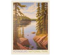 MyPuzzle Voyageurs National Park: Quiet Bay, Cartel De Época - Premium 500 Piezas Puzzles - Colección Especial MyPuzzle de Anderson Design Group