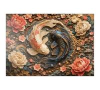 MyPuzzle Yin-Yang-Koi: Elegancia Floral - Premium 1000 Piezas Puzzles - Colección Especial MyPuzzle de Havana Puzzle Company