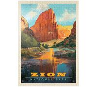 MyPuzzle Zion National Park: Virgin River Valley, Vintage Poster - Premium 1000 Piezas Puzzles - Colección Especial MyPuzzle de Anderson Design Group