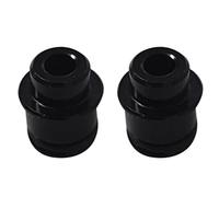 Myqqhbs 2 adaptadores de buje de bicicleta de 12 mm a M9 a eje pasante para liberación rápida delantera y trasera, adaptador de conversión de tapa de extremo de bicicleta