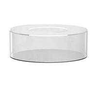 Myqqhbs Soporte para tarta de acrílico transparente, caja para tarta rellenable, expositor redondo con tapa, caja de centro de mesa decorativa para boda A