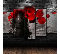 Myrdsio Cuadro En Lienzo Decoracion 5 Piezas HD Imagen Impresiones En Lienzo Es Pennywise Horror Lienzo Grandes XXL Murales Pared 5 Paneles De Pinturas De Obras De Arte Moderno