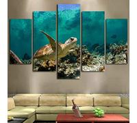 Myrdsio Sea Turtle Coral Reef 5 Piezas Lienzo Pared Arte Cartel impresión decoración del hogar