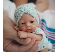 MYREBABY Mini muñeca Reborn de 7 Pulgadas niñas, Cuerpo Completo de Silicona, Piel Suave, Bebe Reborn Silicona, muñeca pequeña de la Vida Real