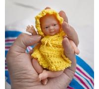 MYREBABY Minimuñecas Recién Nacidas de 11,43 cm, Bebé de Silicona Clara, Muñecas Realistas de Cuerpo Completo, Alivia el Estrés