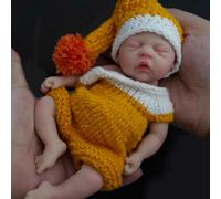MYREBABY Muñeca de bebé recién Nacido de 7 Pulgadas, muñeca de Silicona Ralf Mini Realista para aliviar el estrés de Cuerpo Completo