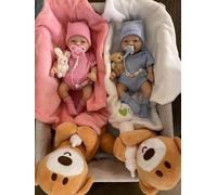 MYREBABY Reborn - Muñeca de bebé de silicona de 7 pulgadas, mini muñeca realista de recién nacido, cuerpo de silicona con accesorios de alimentación y caja de regalo