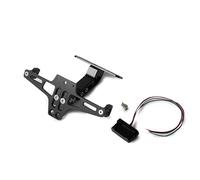 MYRFCSA Soporte Matrícula de Motocicleta, para Ha-rley Davidson Dyna Fat Bob 2008-2017 Marco matrícula Ajustable Kit eliminador Guardabarros Motocicleta con luz LED,B