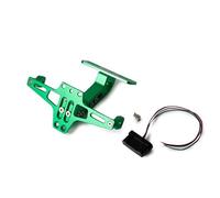 MYRFCSA Soporte Matrícula de Motocicleta, para Ha-rley Davidson Dyna Fat Bob 2008-2017 Marco matrícula Ajustable Kit eliminador Guardabarros Motocicleta con luz LED,D