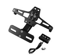 MYRFCSA Soporte Matrícula de Motocicleta, para Piaggio Liberty 125 2005-2023 Marco matrícula Ajustable Kit eliminador Guardabarros Motocicleta con luz LED,B