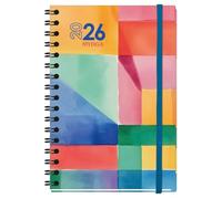 MYRGA - Agenda Espiral MYRGA Texture 2026, 21 x 14,5 cm. 1 Día por Página (ACUARELA)