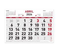 MYRGA - Calendario Faldilla 2026 Mensual (BLANCO, 21 x 30 cm.)