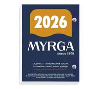 MYRGA - Taco Calendario 2026 Nº 3 Blanco