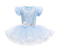 MYRISAM Leotardos de princesa para niñas, tutú de danza de ballet, vestido de bailarina con falda, cumpleaños, fiesta, carnaval, disfraces de Halloween, 003 Elsa, 18 meses