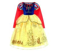 MYRISAM Niñas Disfraz de Carnaval Vestidos de Princesa Blancanieves con Capa Cumpleaños Traje de Halloween Navidad Fiesta Ceremonia Aniversario Cosplay Snow White Costume 5-6