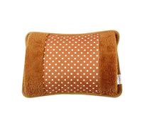 MyrRhe Calentador de Manos eléctrico con Bolsa de Agua Caliente - Naranja, Carga Recargable e insertable, Calentador de Manos de Invierno para Clima frío, Botella de Agua Caliente portátil