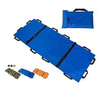 MYRTFK Camilla Suave con 12 Asas Portátil, Camilla Plegable De Transporte De Rescate De Emergencia, Cinturón De Seguridad Impermeable De Lona Suave para Ambulancia En Casa Lugares Deportivos(Blue)